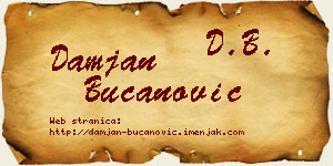 Damjan Bučanović vizit kartica